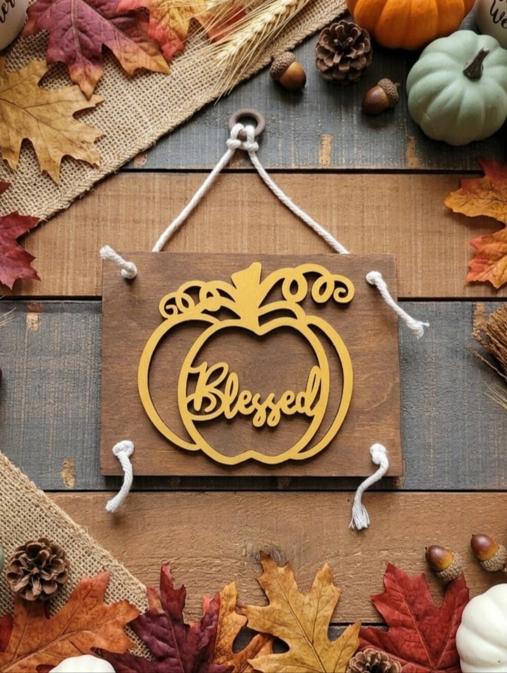 Rustic Pumpkin Fall Decor - Picture 2 of 7